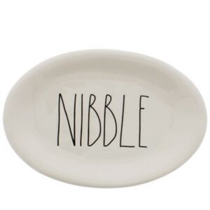 NWOT Rae Dunn Artisan Oval Appetizer Plate NIBBLE
